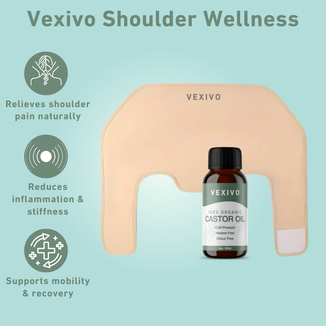Vexivo Shoulder Wellness Pack (Wraps + Castor Oil)