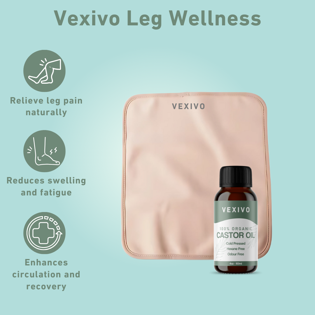 Vexivo Leg Wellness Pack (Wraps + Castor Oil)
