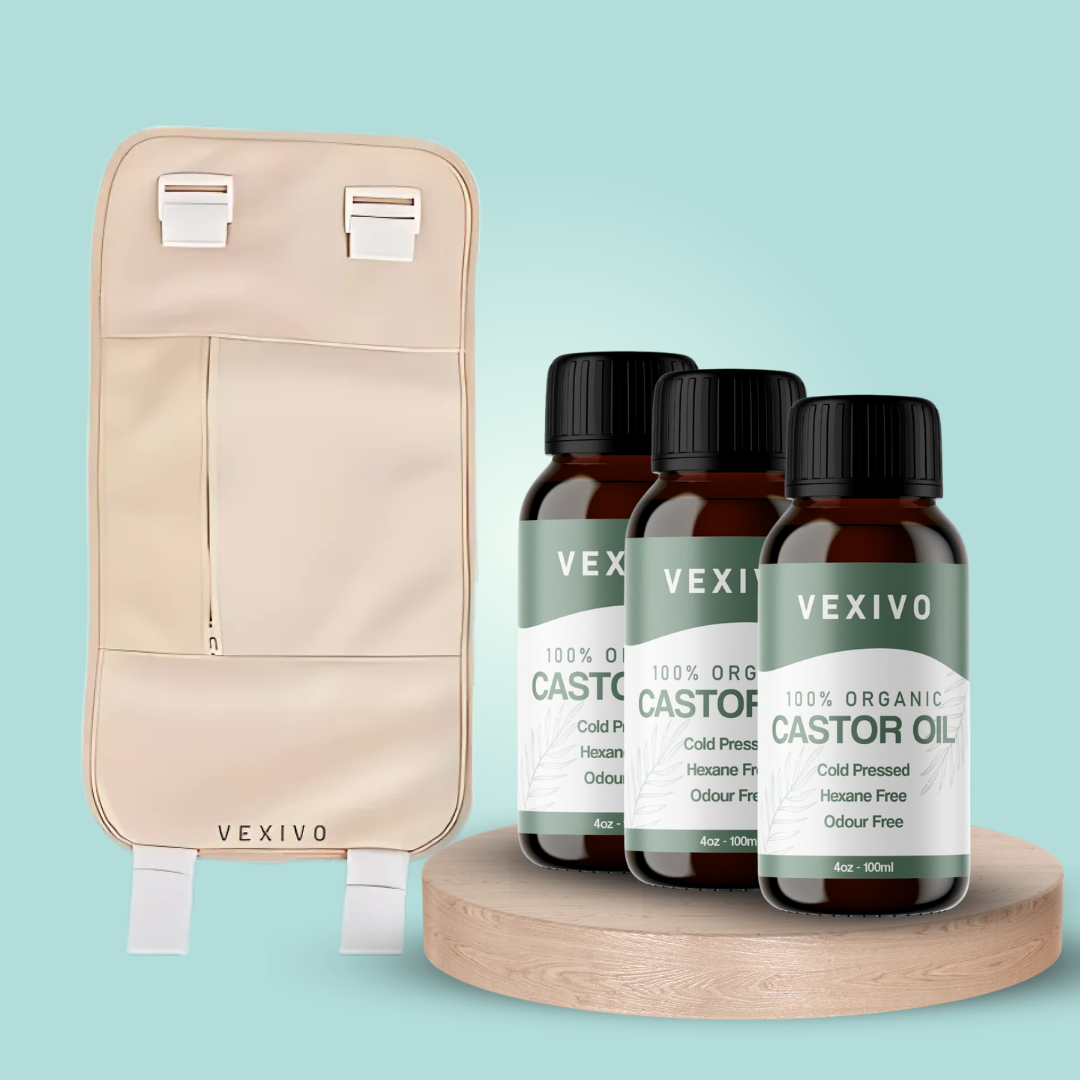 Vexivo Liver Wellness Pack (Wrap + Castor Oil)