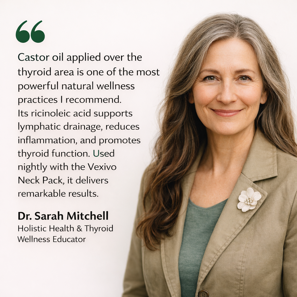 Vexivo® Castor Oil Neck & Thyroid Relief Pack