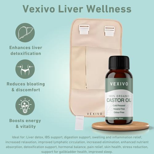 Vexivo Liver Wellness Pack (Wrap+Castor Oil)