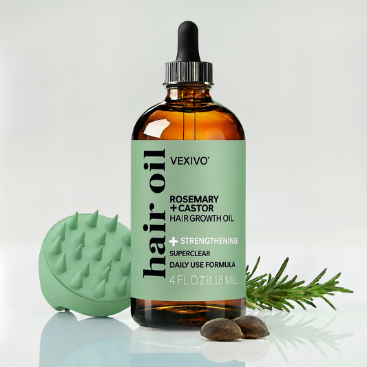 Vexivo | Botanical Hair Growth Oil Kit with Scalp Brush