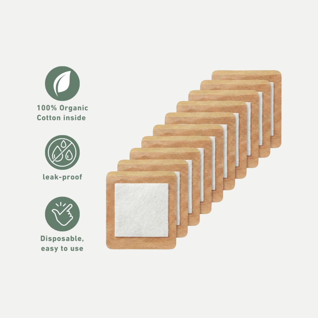 Vexivo Adhesive Disposable Castor Oil Wraps (10 pcs)